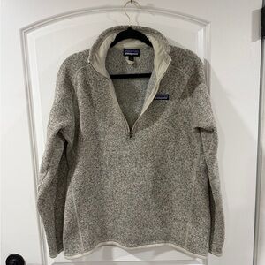 Patagonia Synchilla Fleece 1/4 Zip Pullover Beige Oatmeal Women’s Size L